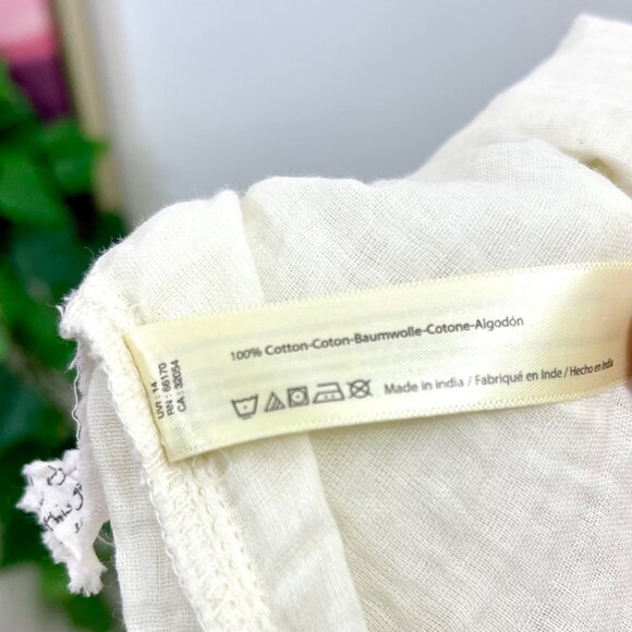 FP One Women's Boho Peasant Embroidered Top in Ivory‎ Size M - Picture 7 of 8